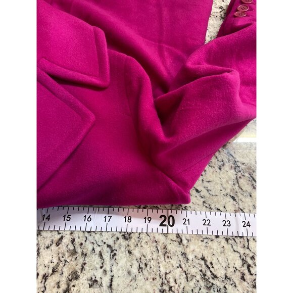 Talbots Wool Blend Coat 10 Pink Button Front Peacoat Lined Corpcore - Picture 6 of 9